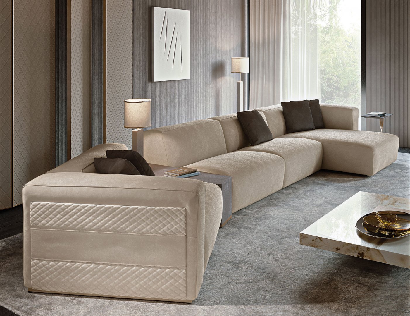 Lorenzo Köşe Koltuk | Elano Luxury Furniture - Masko - Modoko